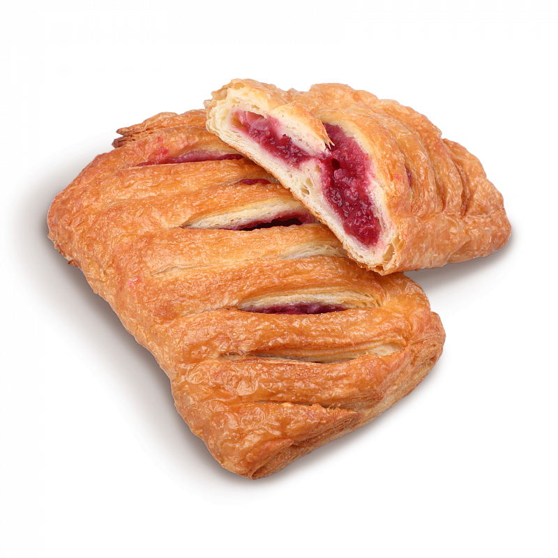 Слойка с малиной