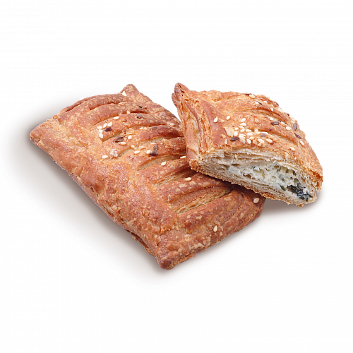 Слойка ржаная с сыром и зеленью