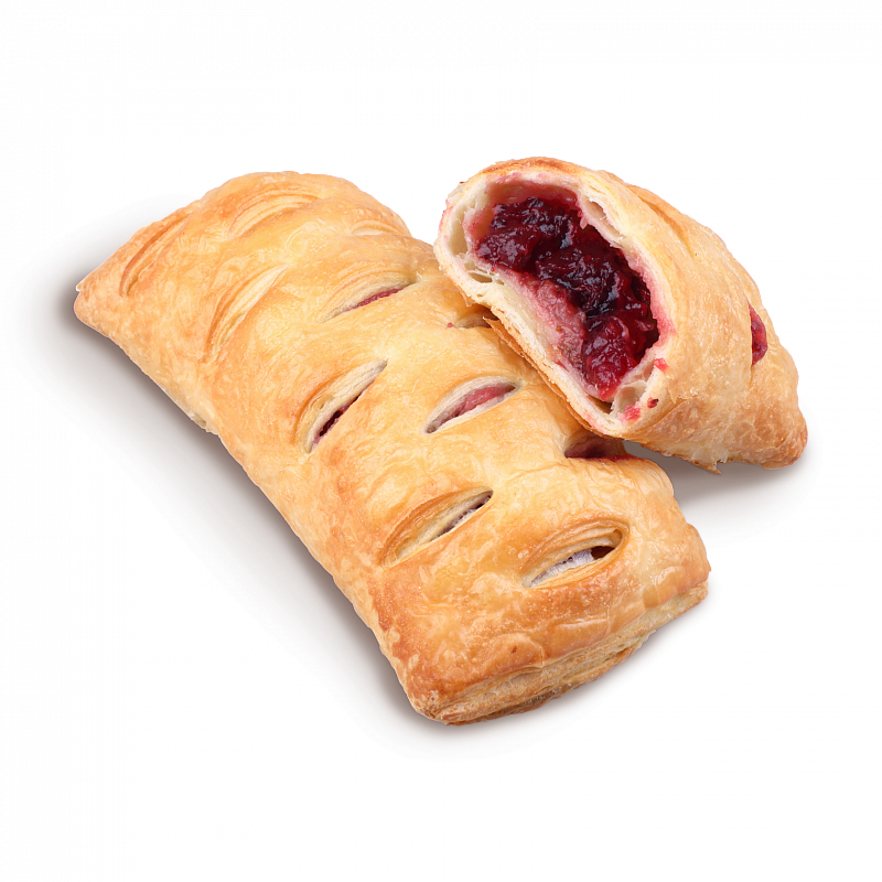 Слойка с клубникой