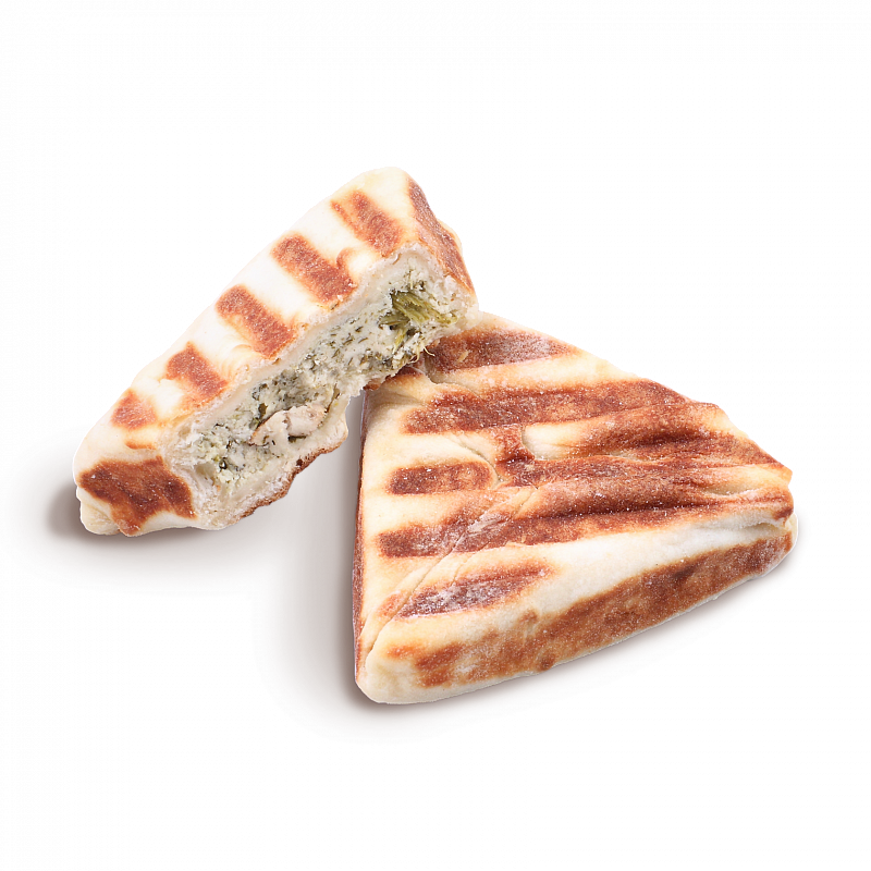 Грилата с брынзой и зеленью
